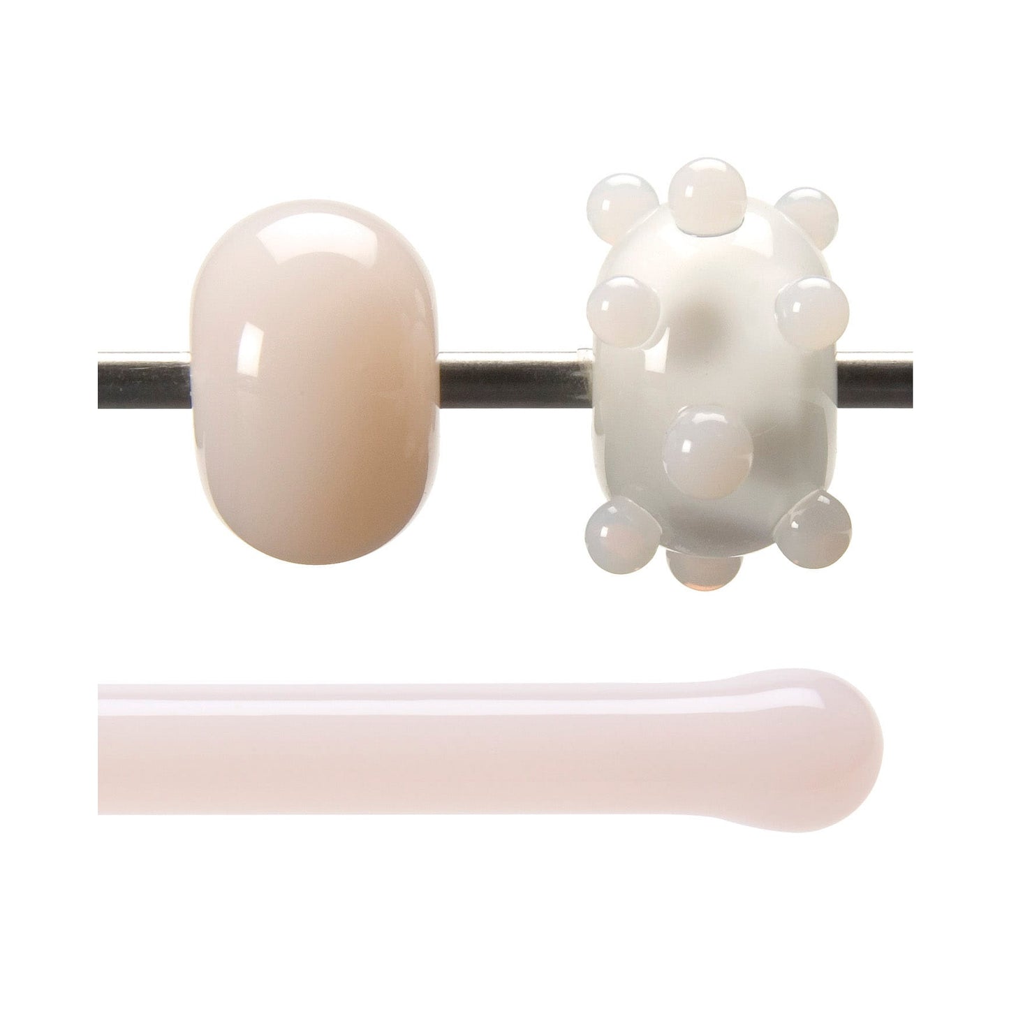 Bullseye COE90 Fusing Glass 000034 Light Peach Cream Rod