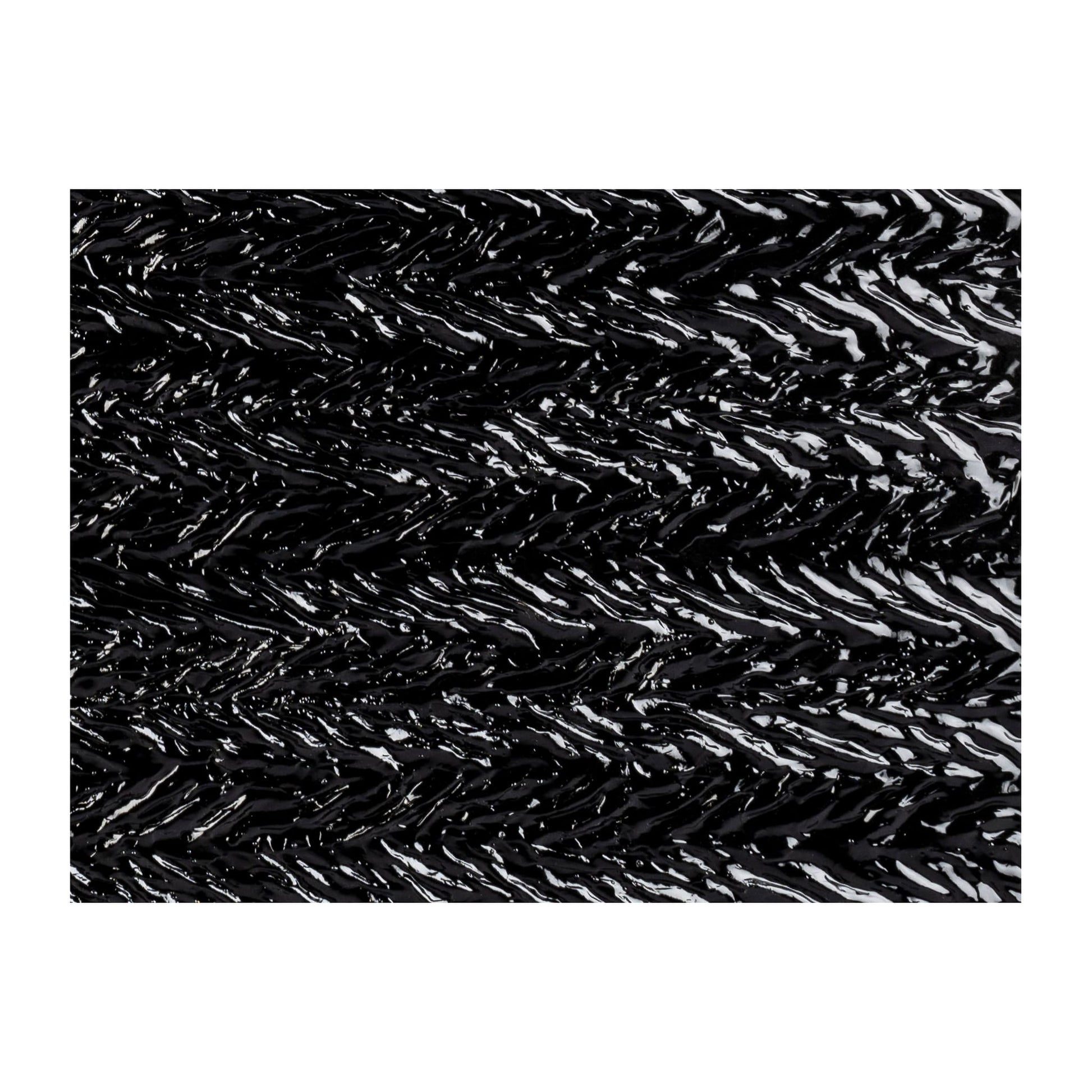 Bullseye COE90 Fusing Glass 000100 Black, Granite, Herringbone Ripple Half Sheet