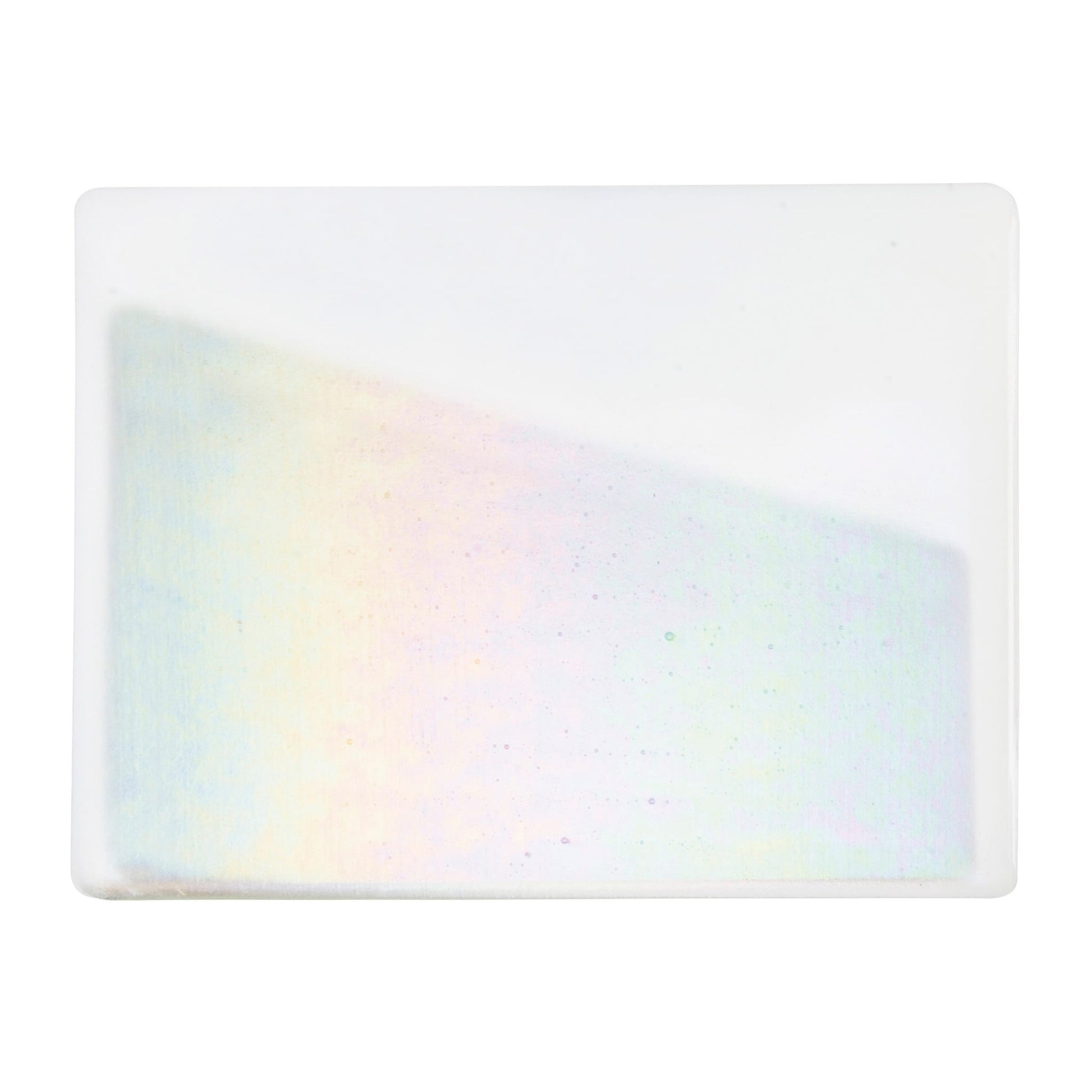 Bullseye COE90 Fusing Glass 000113 White, Iridescent, Rainbow Handy Sheet