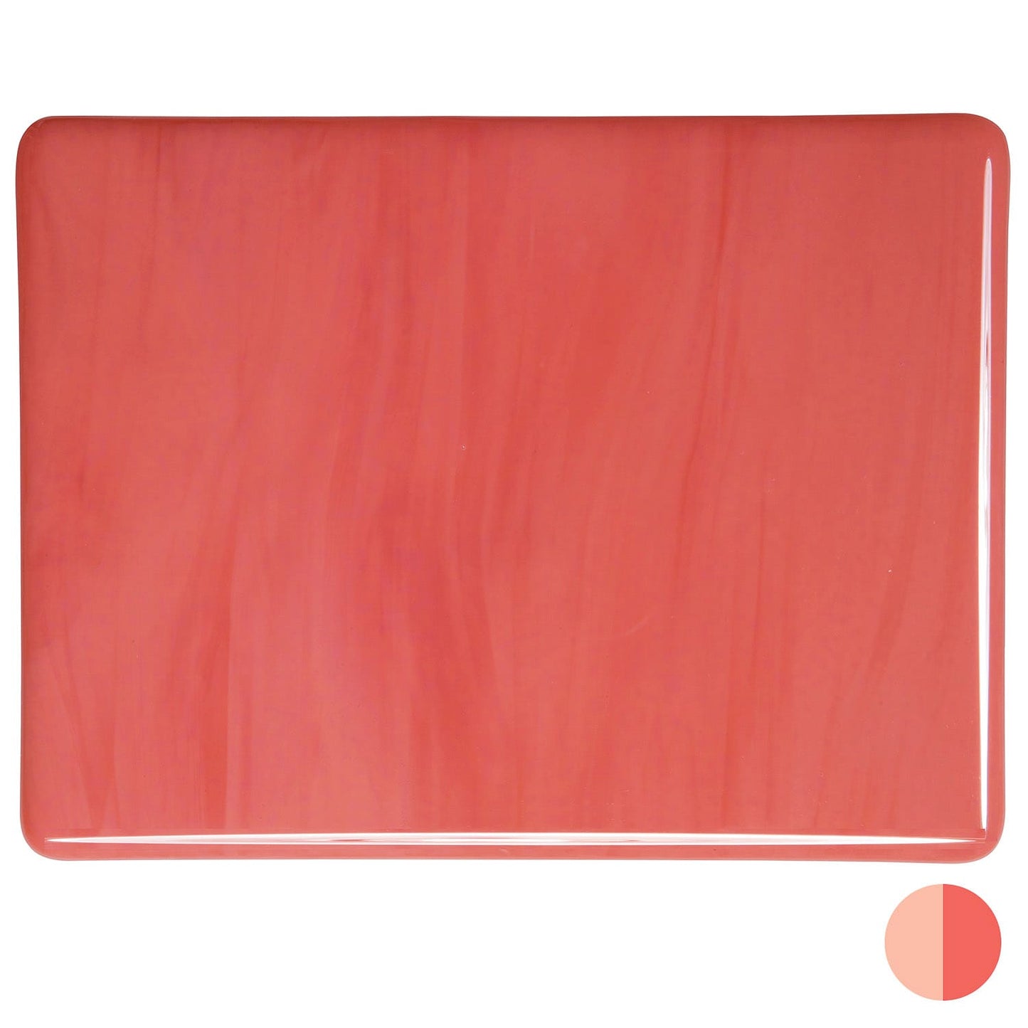 Bullseye COE90 Fusing Glass 000305 Salmon Pink Full Sheet