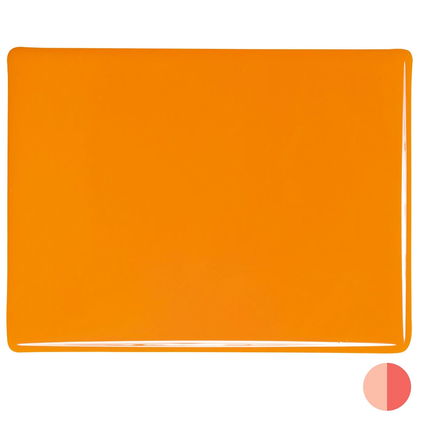 Bullseye COE90 Fusing Glass 000321 Pumpkin Orange Half Sheet