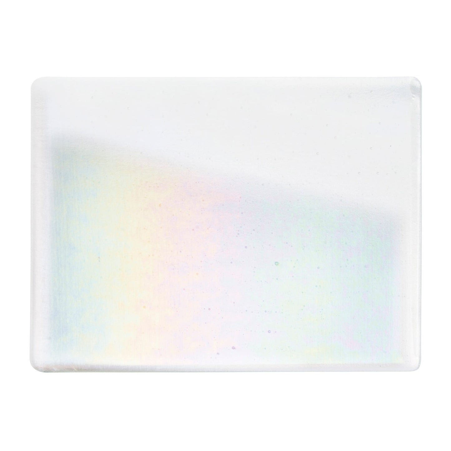 Bullseye COE90 Fusing Glass 001009 Reactive Ice, Iridescent, Rainbow Handy Sheet