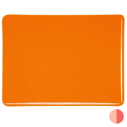 Bullseye COE90 Fusing Glass 001025 Light Orange Half Sheet