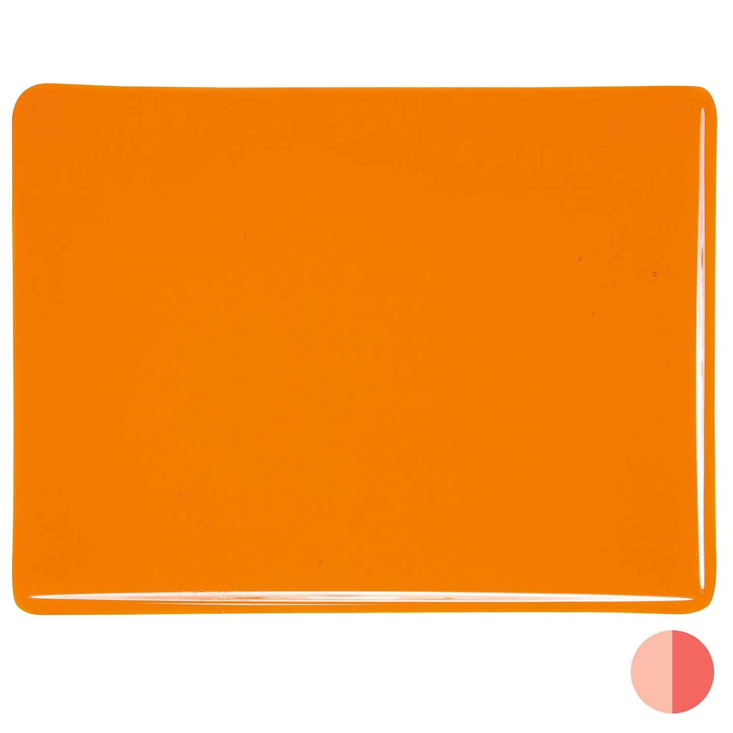 Bullseye COE90 Fusing Glass 001025 Light Orange Handy Sheet