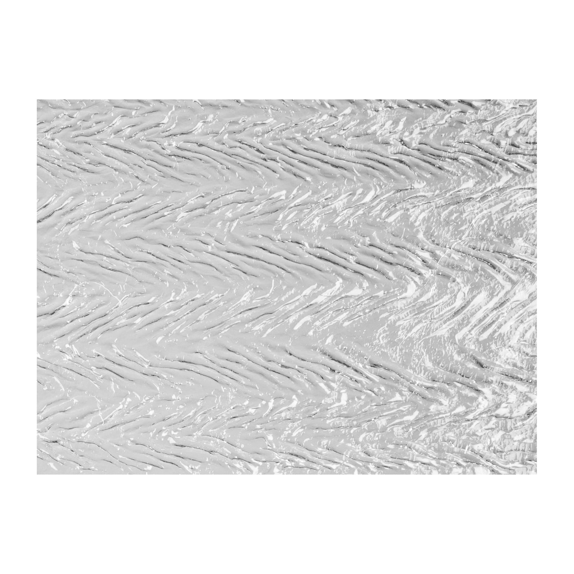 Bullseye COE90 Fusing Glass 001101 Clear, Granite, Herringbone Ripple Half Sheet