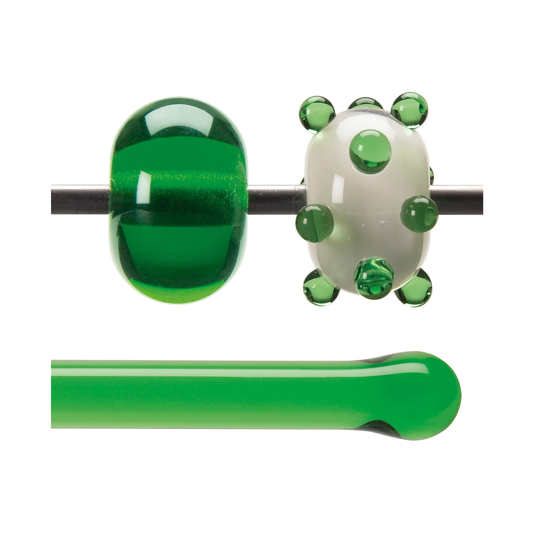 Bullseye COE90 Fusing Glass 001107 Light Green Rod