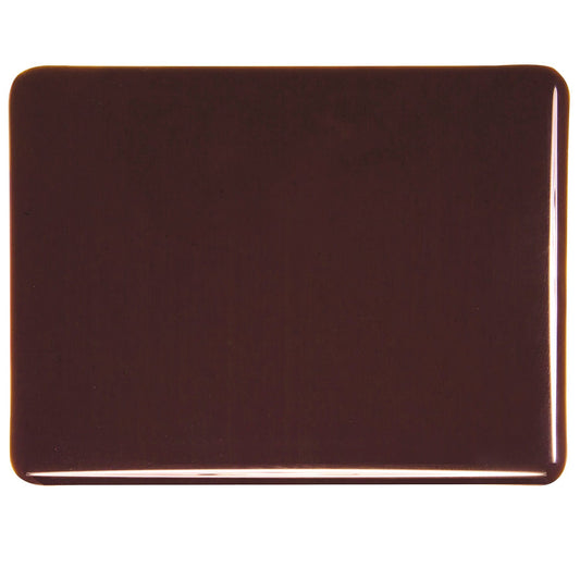 Bullseye COE90 Fusing Glass 001109 Dark Rose Brown Half Sheet