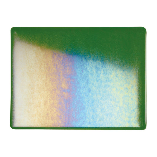 Bullseye COE90 Fusing Glass 001112 Aventurine Green, Iridescent, Rainbow Half Sheet