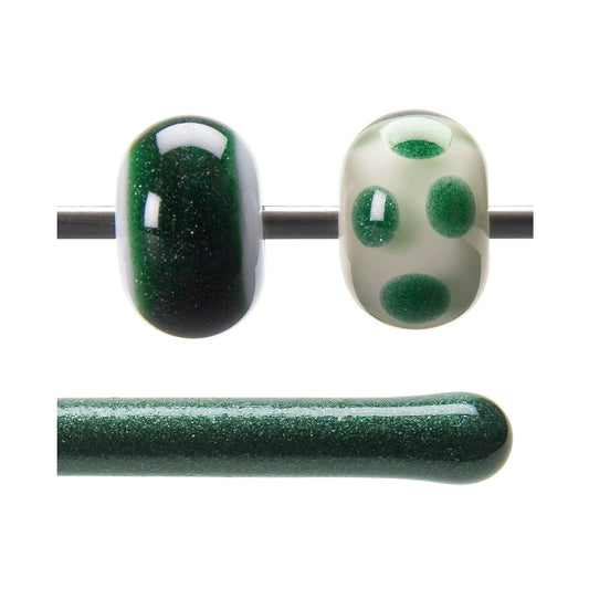 Bullseye COE90 Fusing Glass 001112 Aventurine Green Rod