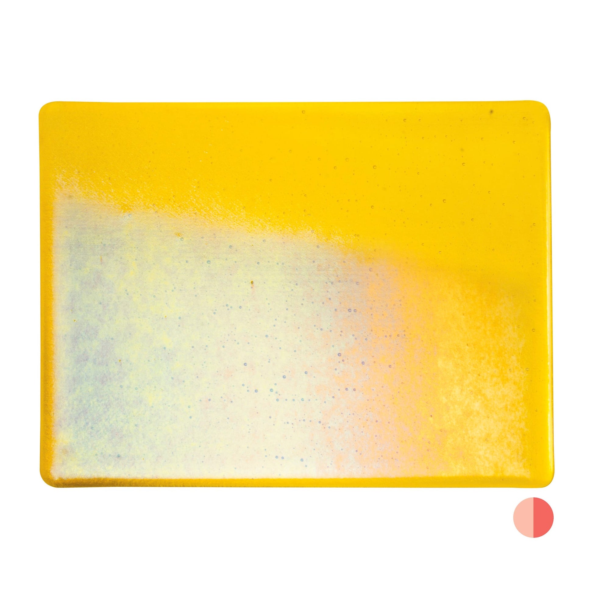 Bullseye COE90 Fusing Glass 001120 Yellow, Iridescent, Rainbow Handy Sheet