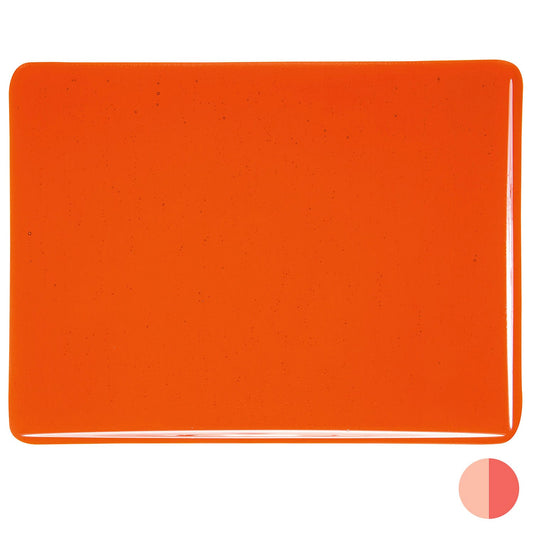 Bullseye COE90 Fusing Glass 001125 Orange Half Sheet