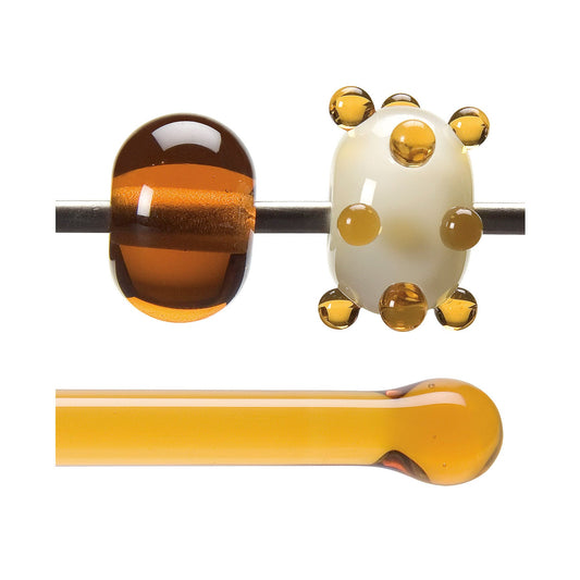 Bullseye COE90 Fusing Glass 001137 Medium Amber Rod