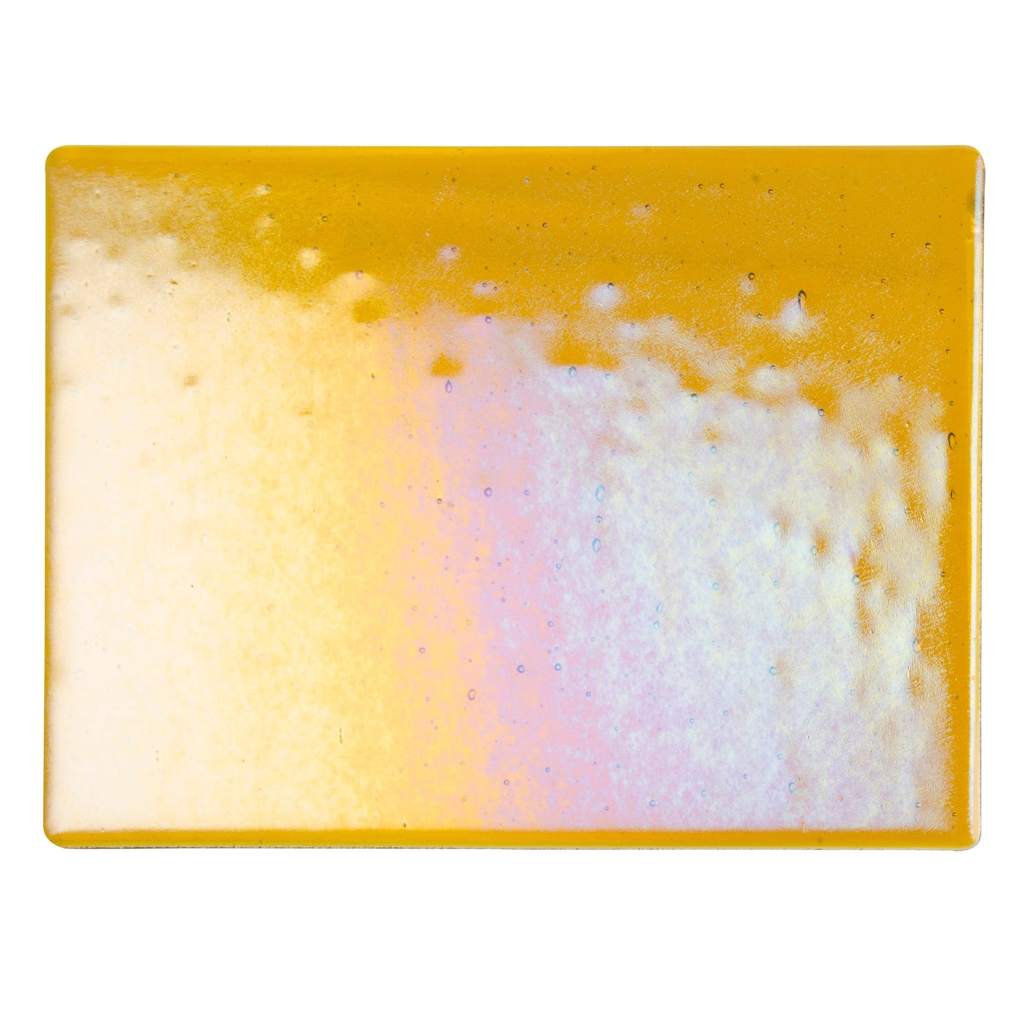 Bullseye COE90 Fusing Glass 001138 Dark Amber, Iridescent, Rainbow Full Sheet