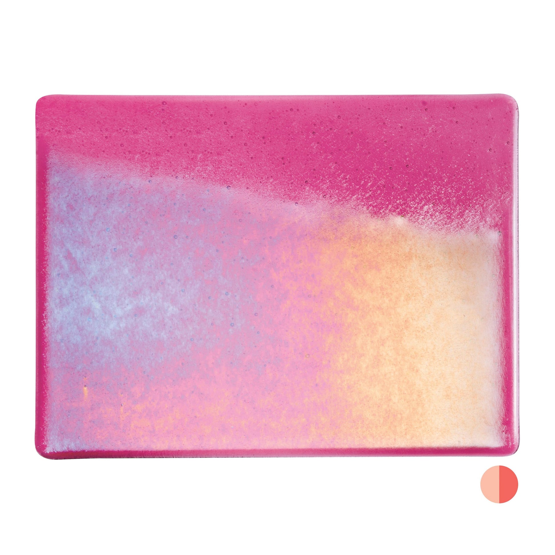 Bullseye COE90 Fusing Glass 001215 Light Pink, Iridescent, Rainbow Half Sheet