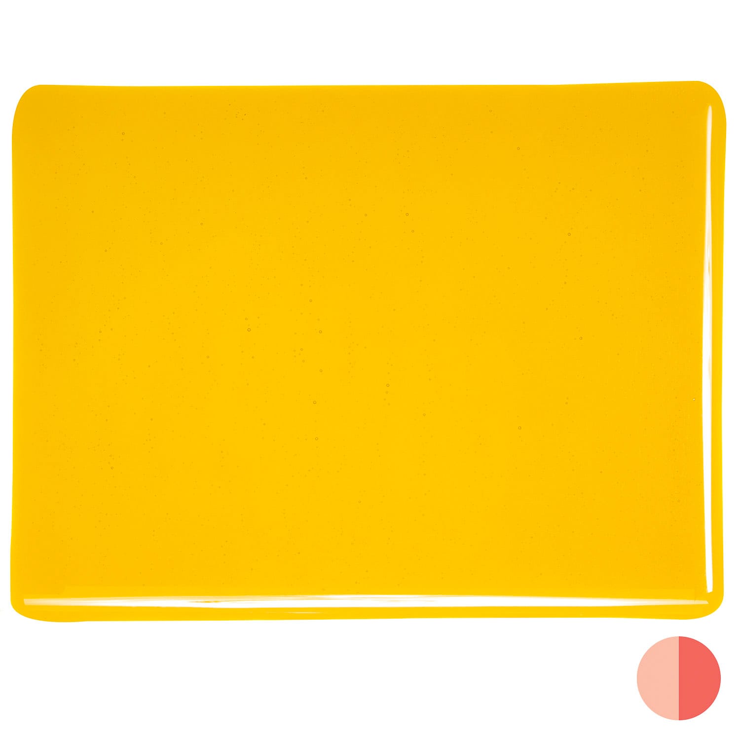 Bullseye COE90 Fusing Glass 001320 Marigold Yellow Full Sheet