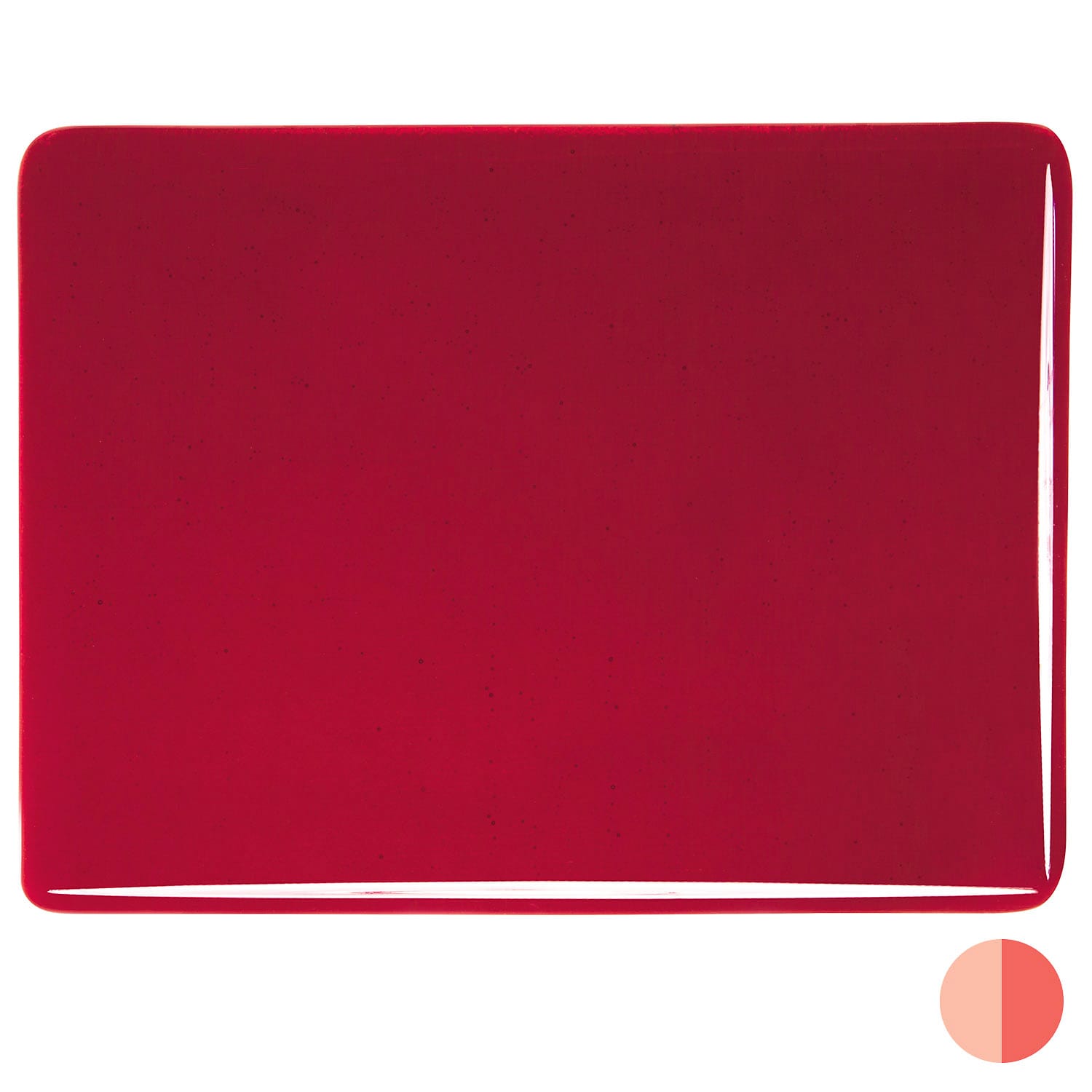 Bullseye COE90 Fusing Glass 001322 Garnet Red Handy Sheet