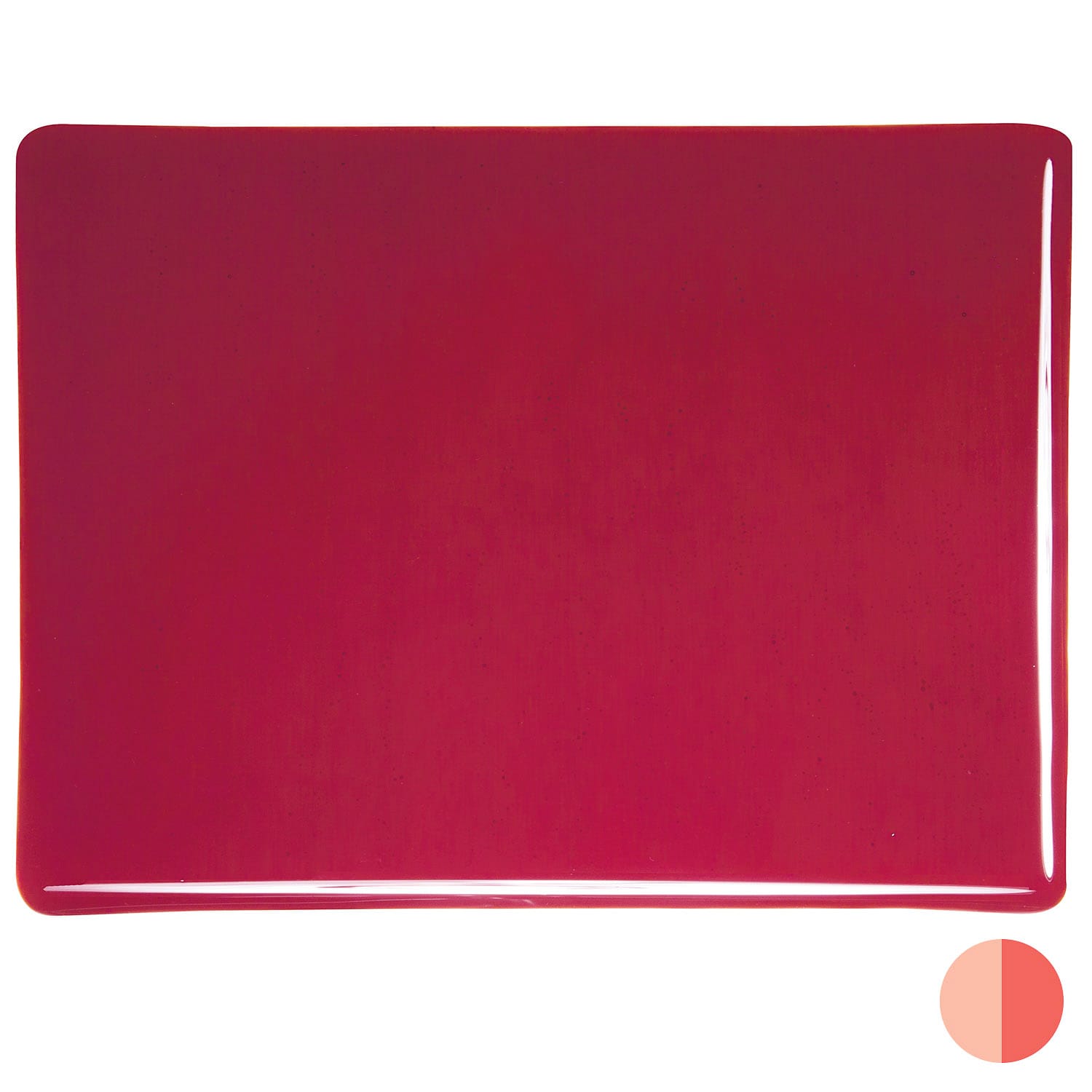 Bullseye COE90 Fusing Glass 001322 Garnet Red Handy Sheet