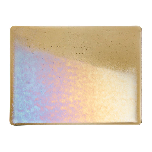 Bullseye COE90 Fusing Glass 001409 Light Bronze, Iridescent, Rainbow Half Sheet