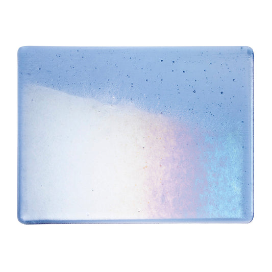 Bullseye COE90 Fusing Glass 001414 Light Sky Blue, Iridescent, Rainbow Handy Sheet