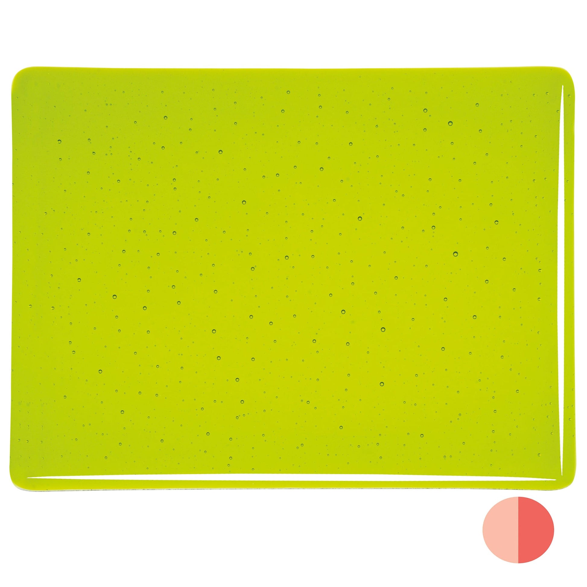 Bullseye COE90 Fusing Glass 001422 Lemon Lime Green Full Sheet