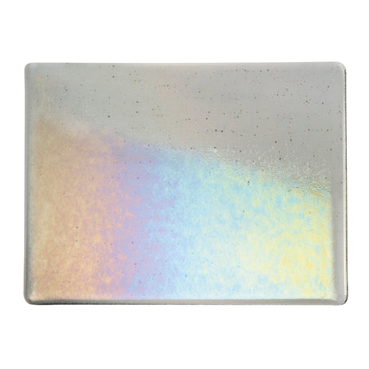 Bullseye COE90 Fusing Glass 001429 Light Silver Gray, Iridescent, Rainbow Handy Sheet