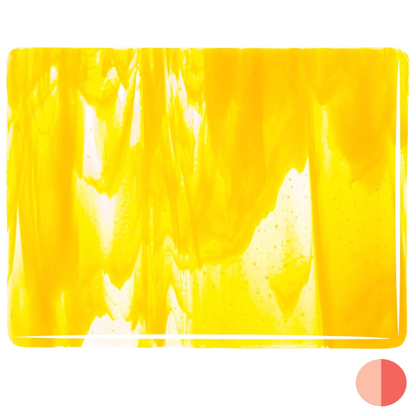 Bullseye COE90 Fusing Glass 002020 Clear, Sunflower Yellow Opalescent Handy Sheet
