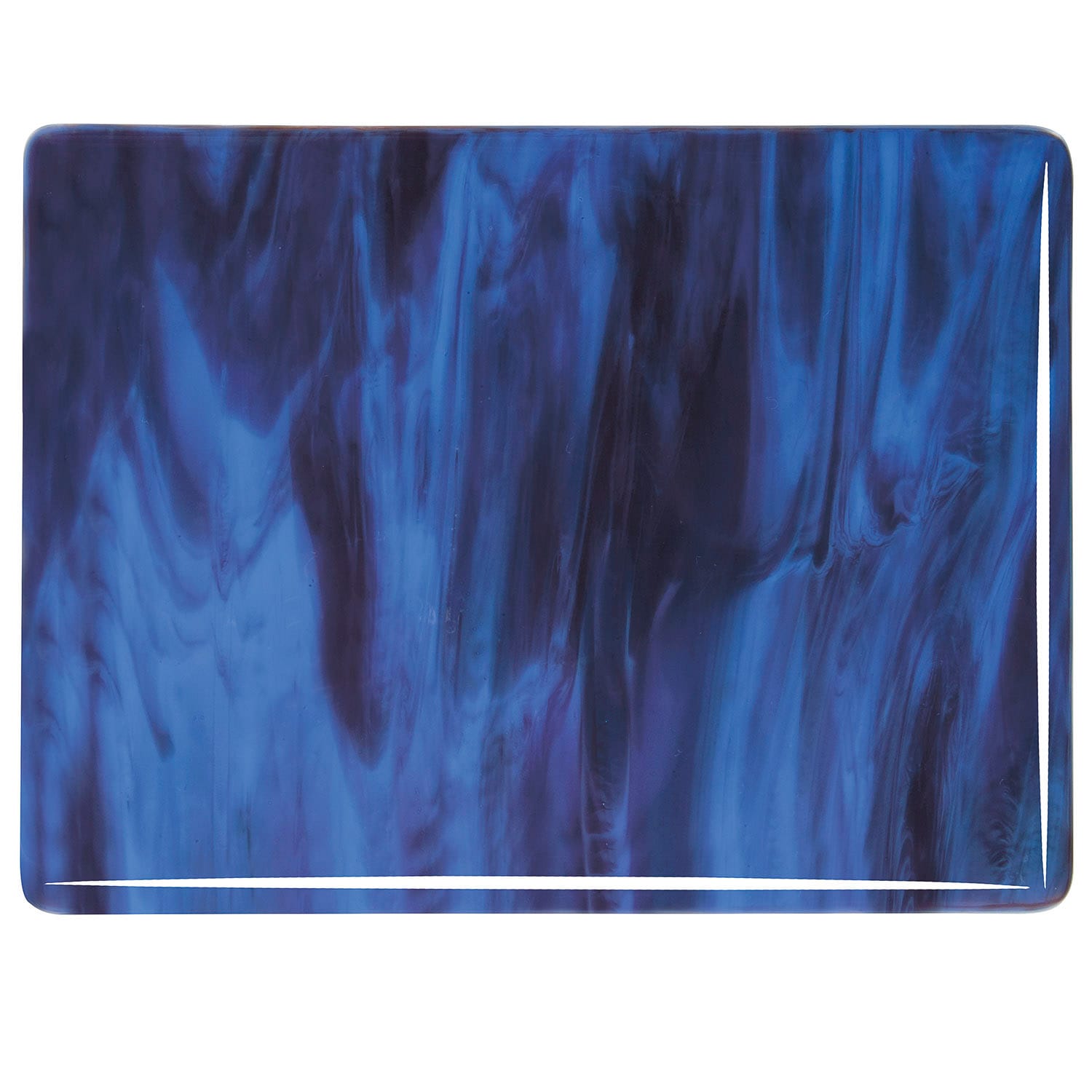 Bullseye COE90 Fusing Glass 002105 Blue Opalescent, Plum Half Sheet