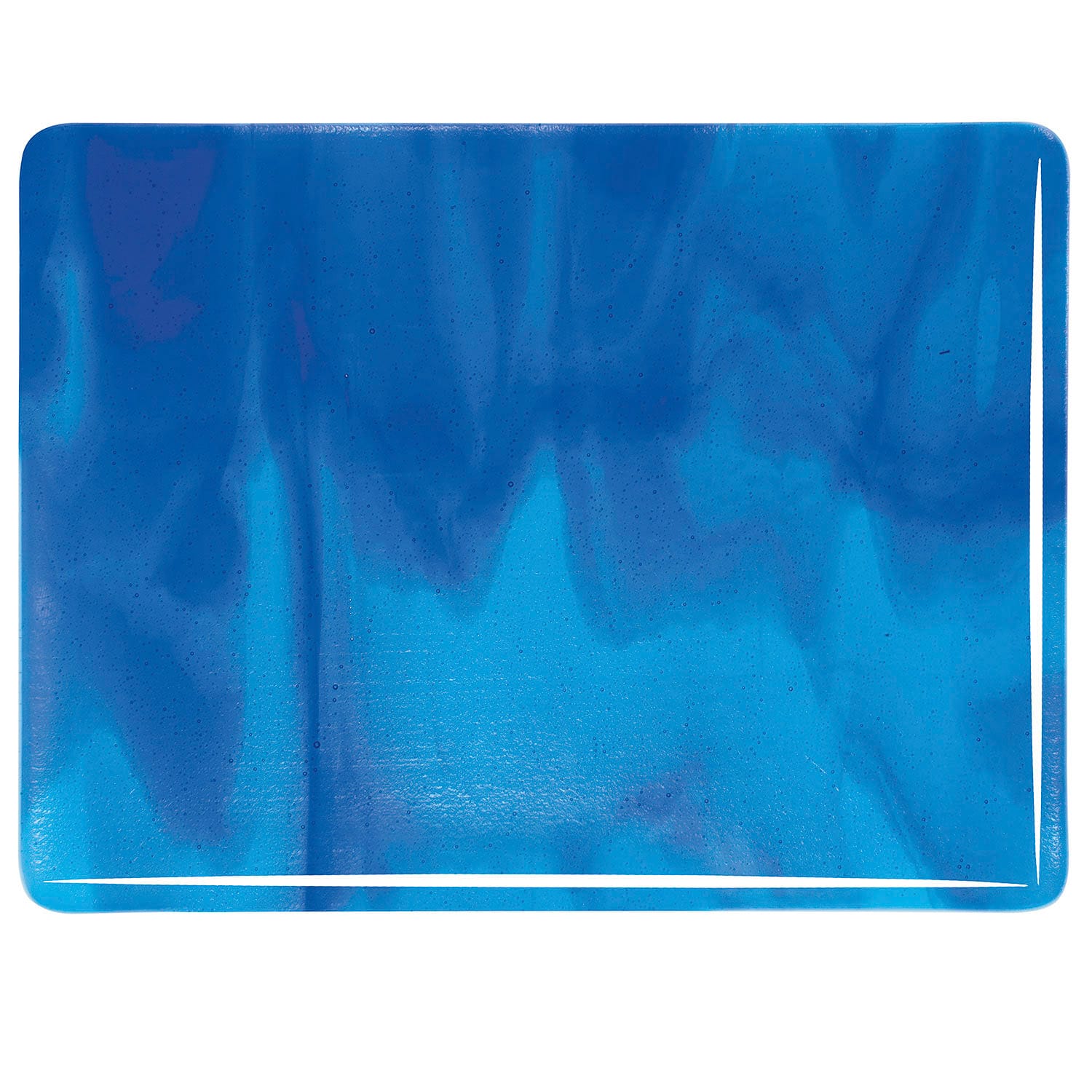 Bullseye COE90 Fusing Glass 002116 Turquoise Blue, Deep Royal Blue Half Sheet