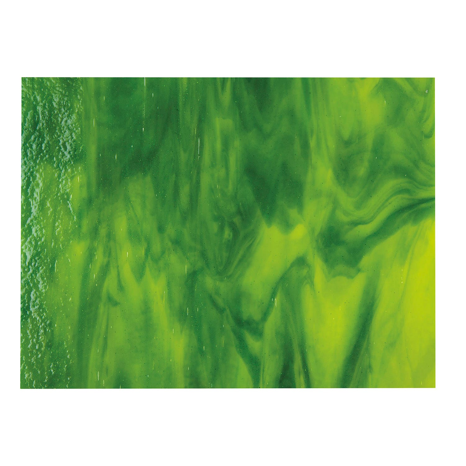 Bullseye COE90 Fusing Glass 002121 Yellow Opalescent, Deep Forest Green Handy Sheet