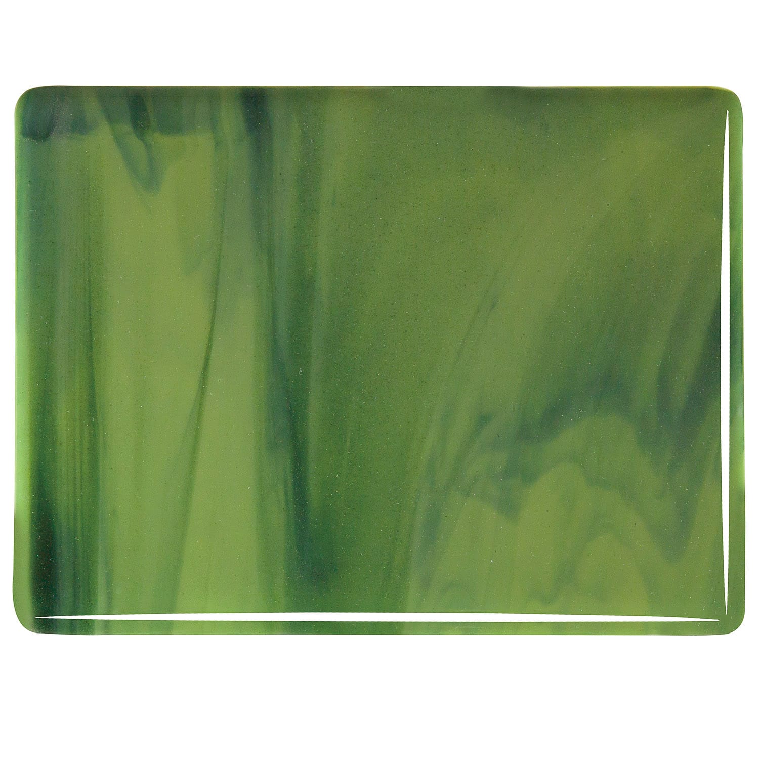 Bullseye COE90 Fusing Glass 002212 Olive Green Opalescent, Forest Green Half Sheet