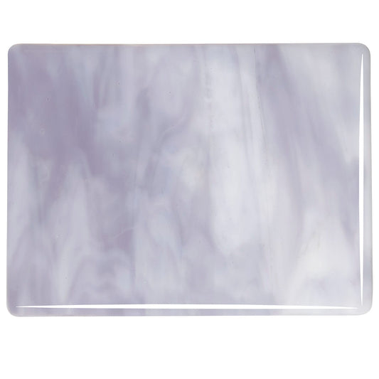 Bullseye COE90 Fusing Glass 002304 White Opalescent, Lavender Blue Opalescent Full Sheet