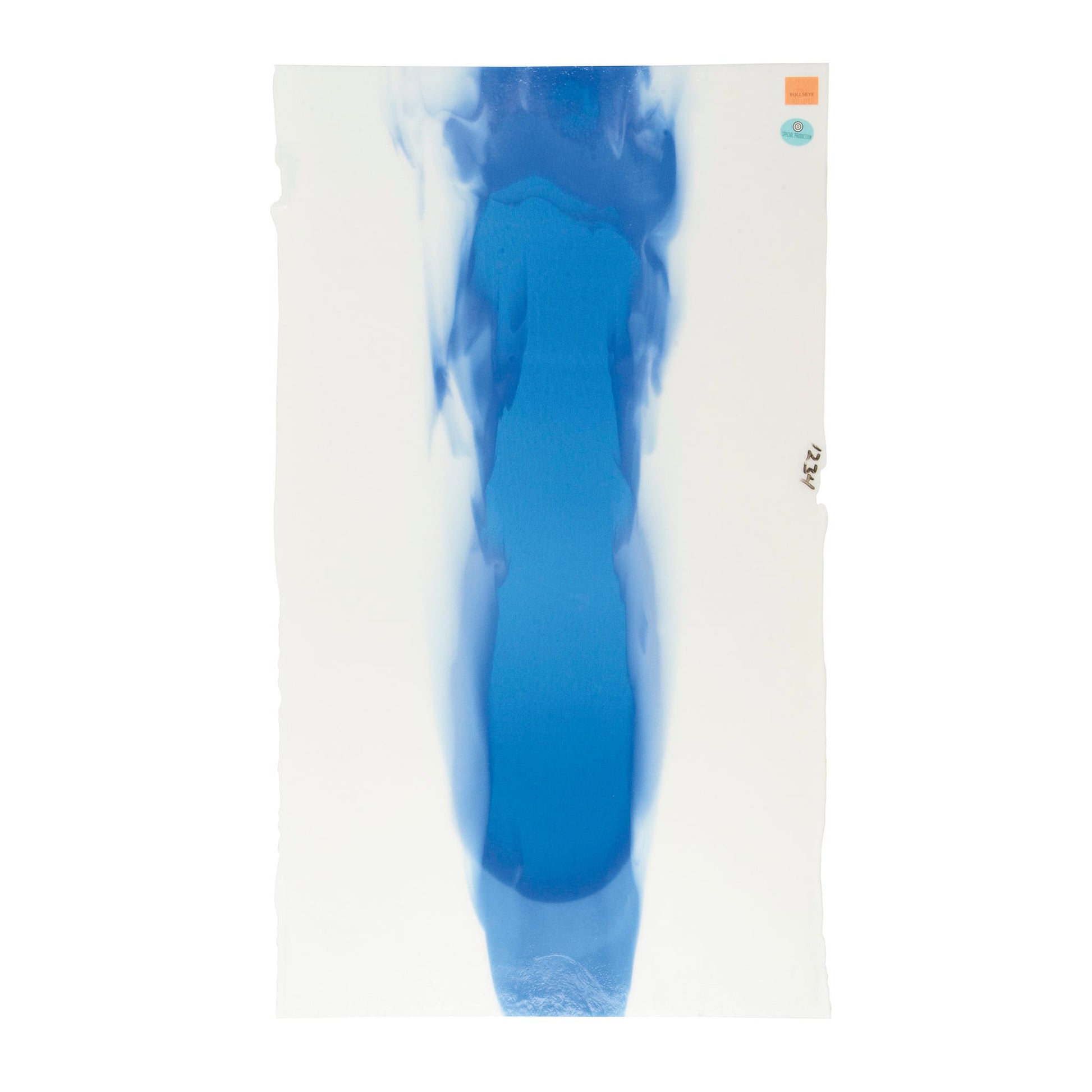 Bullseye COE90 Fusing Glass 002964 Warm White, True Blue Cascade Handy Sheet