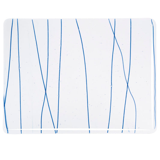 Bullseye COE90 Fusing Glass 004151 Royal Blue Streamers Half Sheet